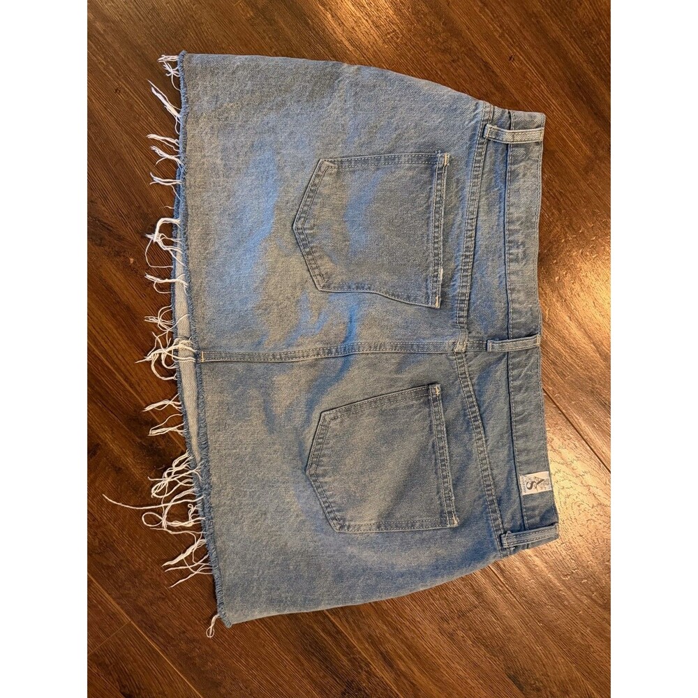 Altar’d State Jean Skirt Medium Wash Denim w/Pockets! Size XL - Picture 3 of 4
